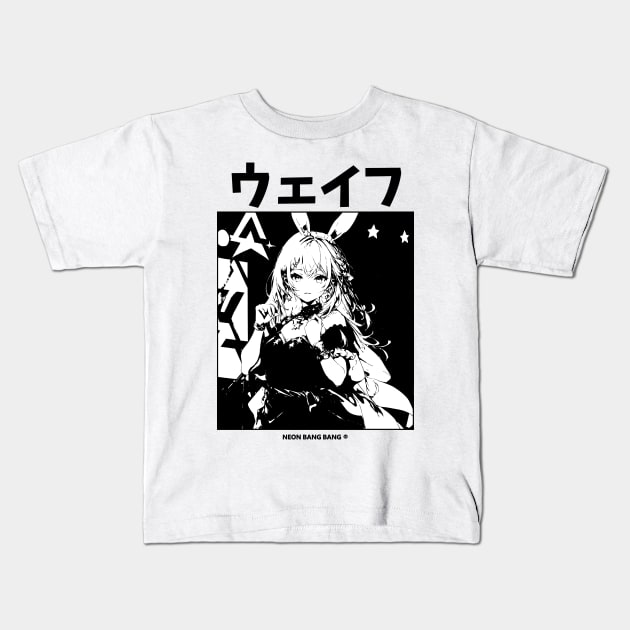 Anime Bunny Girl Japan Streetwear Manga Aesthetic Kids T-Shirt by Neon Bang Bang